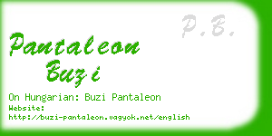pantaleon buzi business card